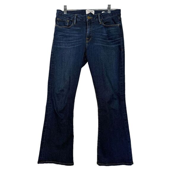 Frame Denim Le Crop Mini Boot Jeans Blue LCMB629 Women's Size 29 - Picture 1 of 10